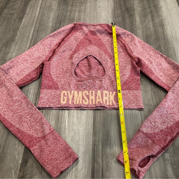 Gymshark Maroon Long Sleeve Top Size Medium - Picture 5 of 6